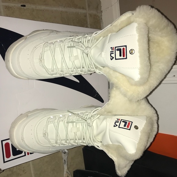 fila shoes with fur